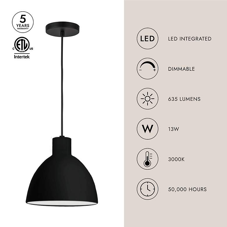 Image 4 Kuzco Chroma LED 12-in White Pendant more views