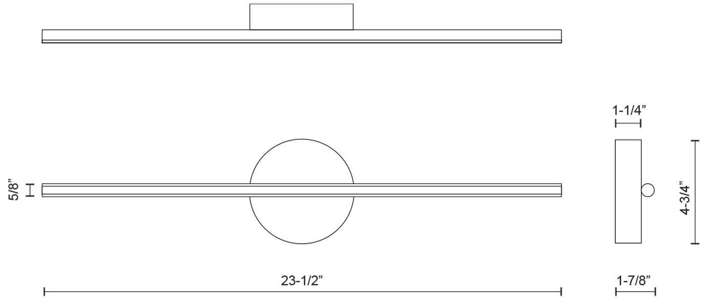 Image 3 Kuzco Chute LED 23-in White Wall Sconce more views