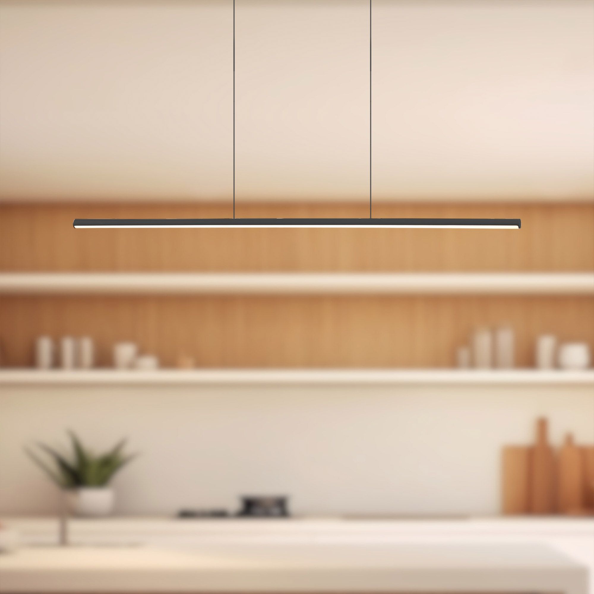 Thumbnail1 of Kuzco Chute LED 35-in Black Linear Pendant