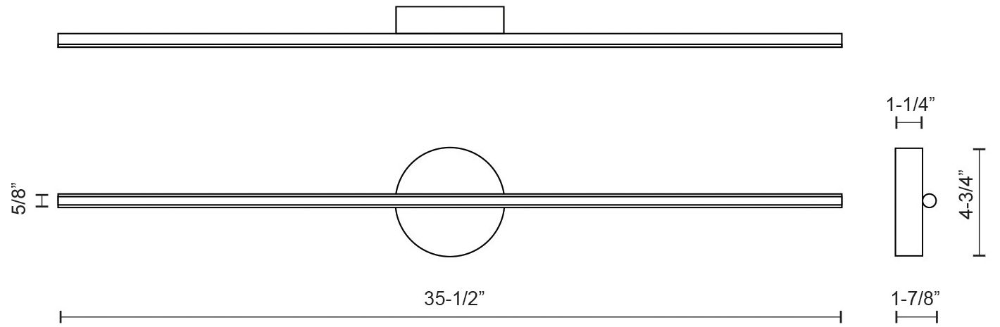 Image 4 Kuzco Chute LED 35-in Black Wall Sconce more views