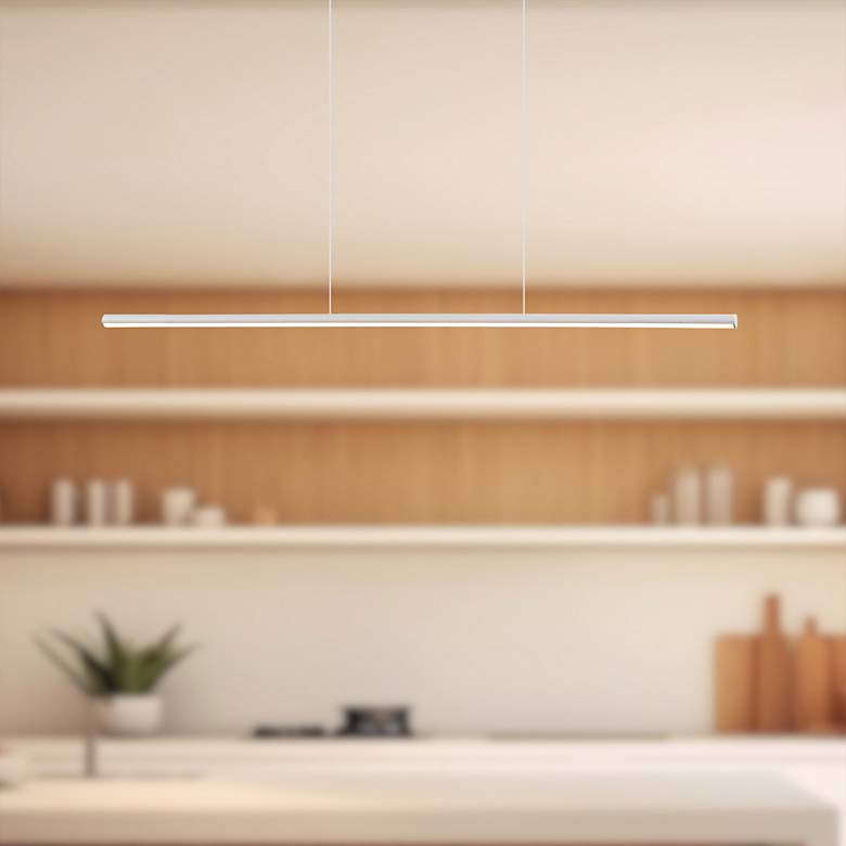 Image 1 Kuzco Chute LED 35-in White Linear Pendant