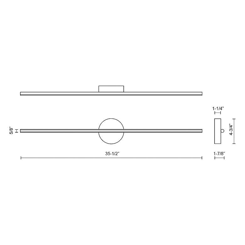 Image 3 Kuzco Chute LED 35-in White Wall Sconce more views