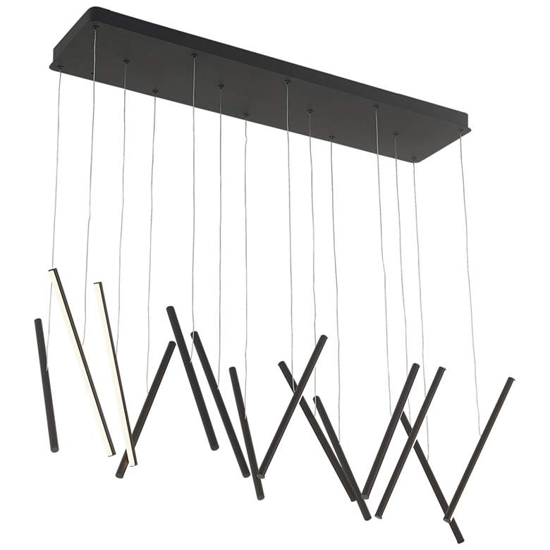 Image 1 Kuzco Chute LED 40-in Black Linear Pendant