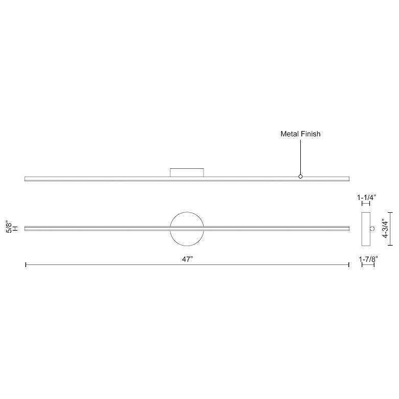 Image 2 Kuzco Chute LED 47-in White Wall Sconce more views
