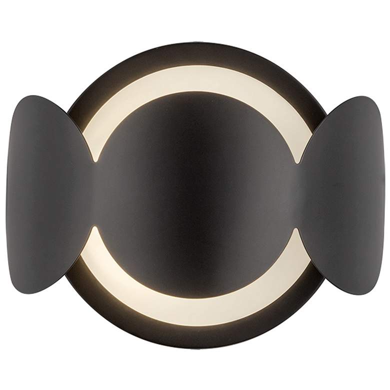 Image 1 Kuzco Ciel E12 10-in Black/Opal Glass Wall Sconce