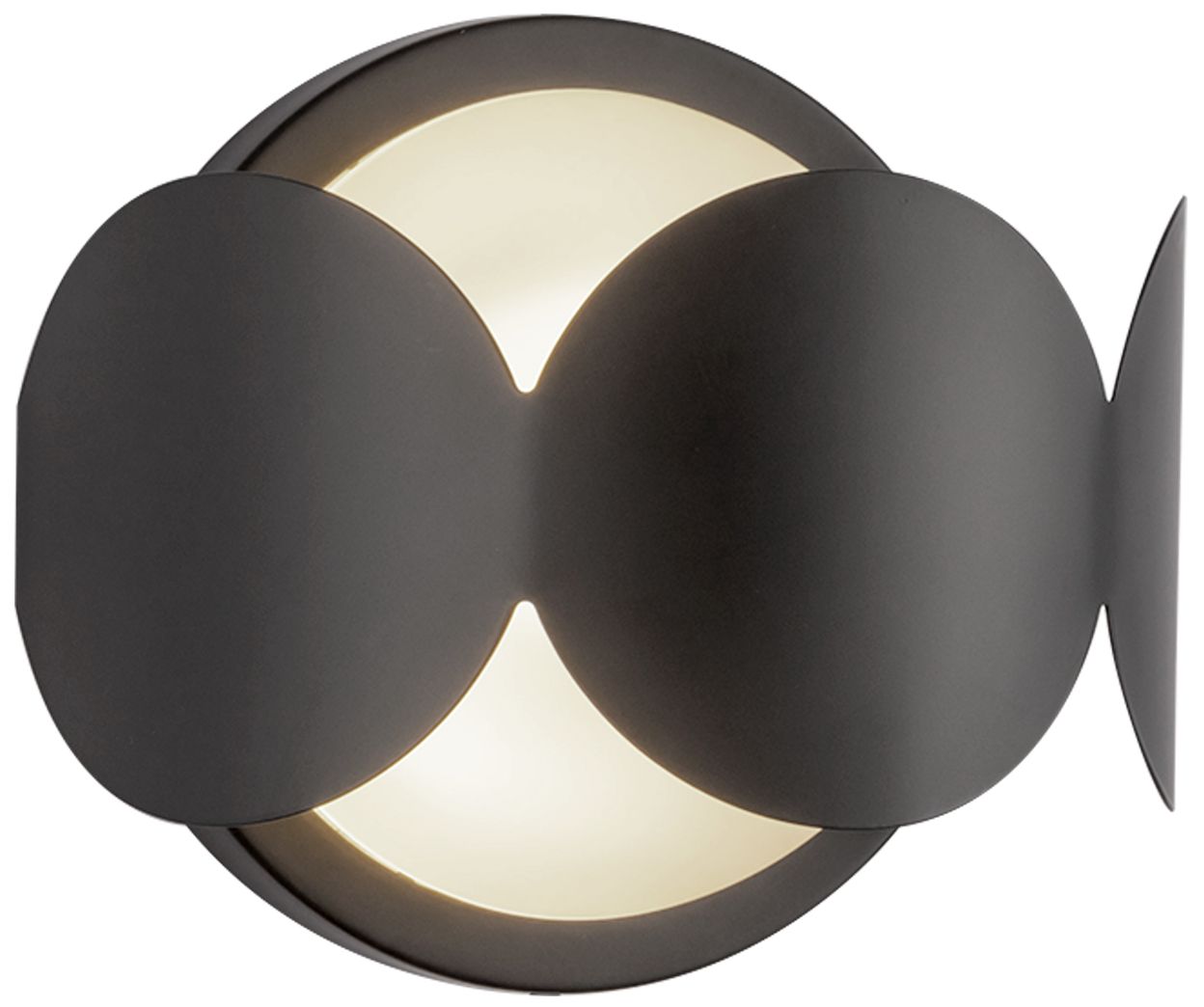 Thumbnail2 of Kuzco Ciel E12 10-in Black/Opal Glass Wall Sconce more views