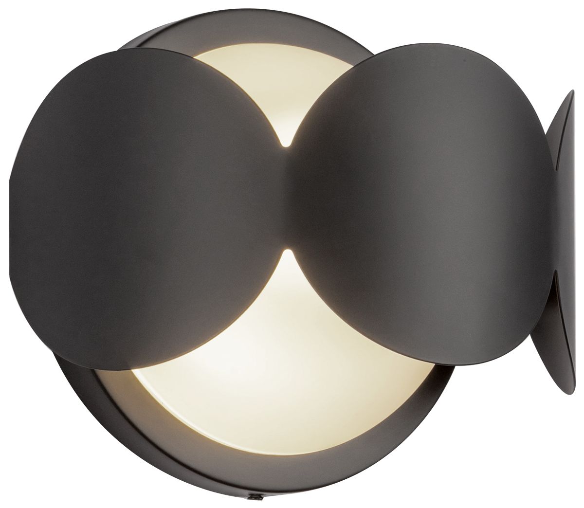 Thumbnail3 of Kuzco Ciel E12 10-in Black/Opal Glass Wall Sconce more views
