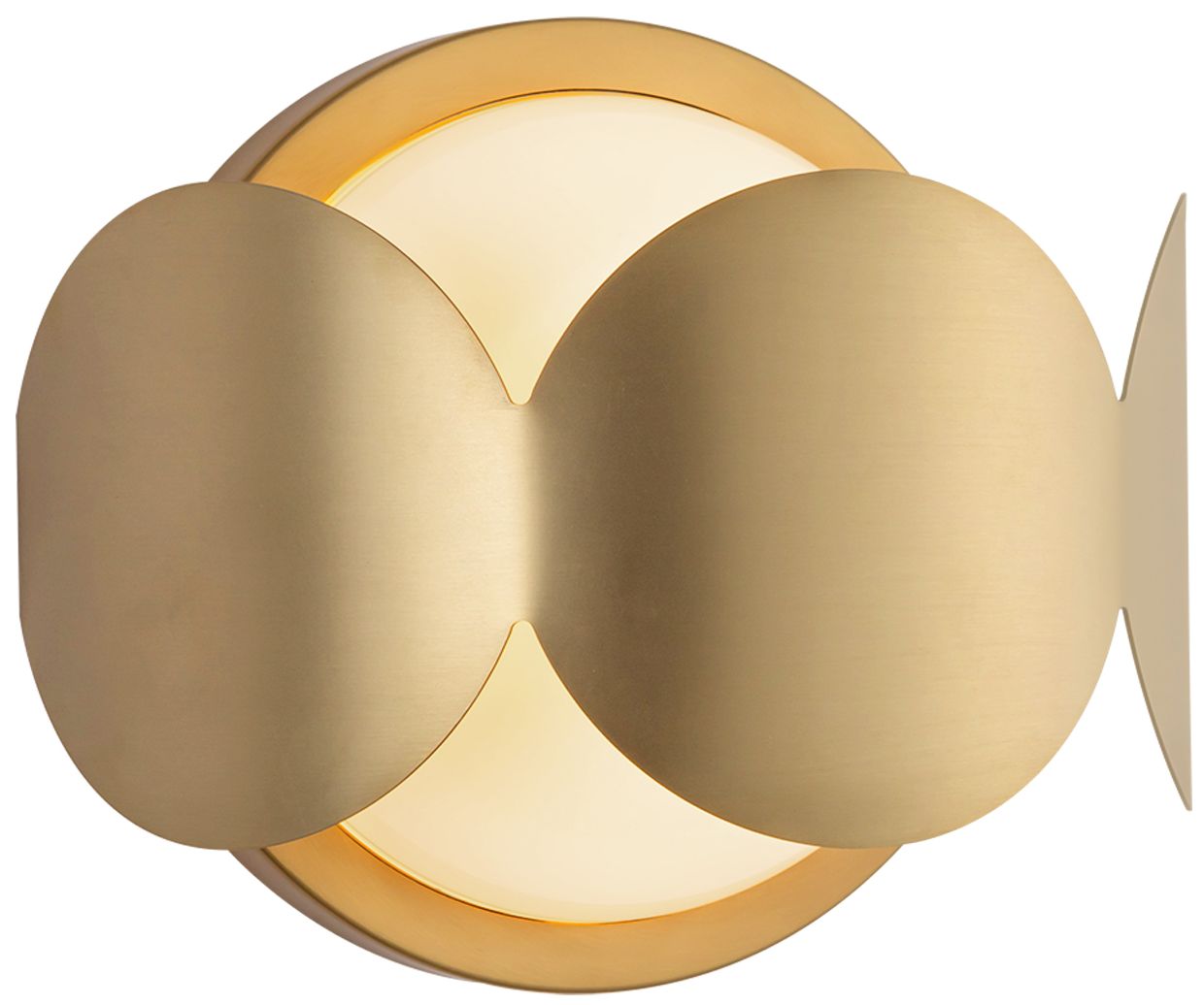 Image 4 Kuzco Ciel E12 10-in Brushed Gold/Opal Glass Wall Sconce more views