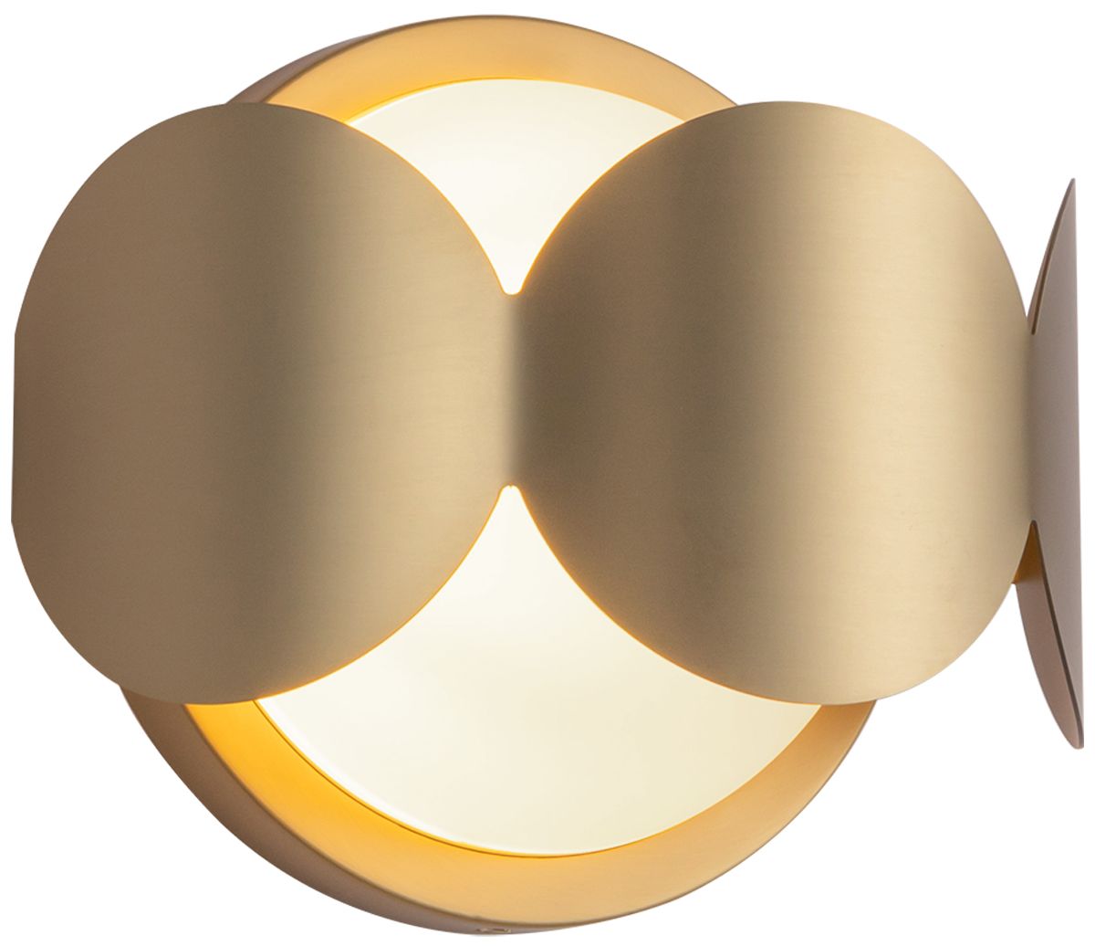 Image 5 Kuzco Ciel E12 10-in Brushed Gold/Opal Glass Wall Sconce more views