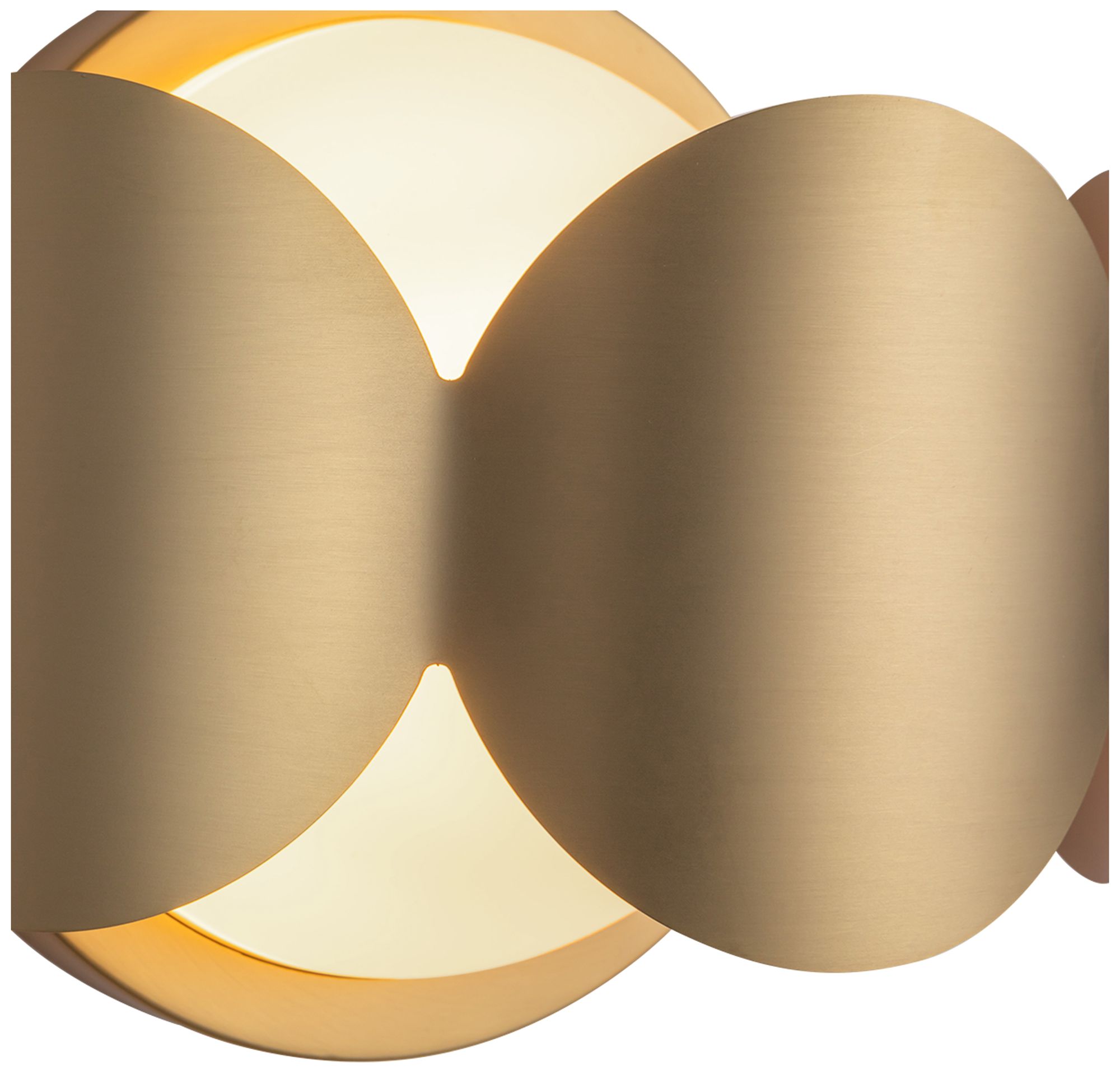 Image 6 Kuzco Ciel E12 10-in Brushed Gold/Opal Glass Wall Sconce more views