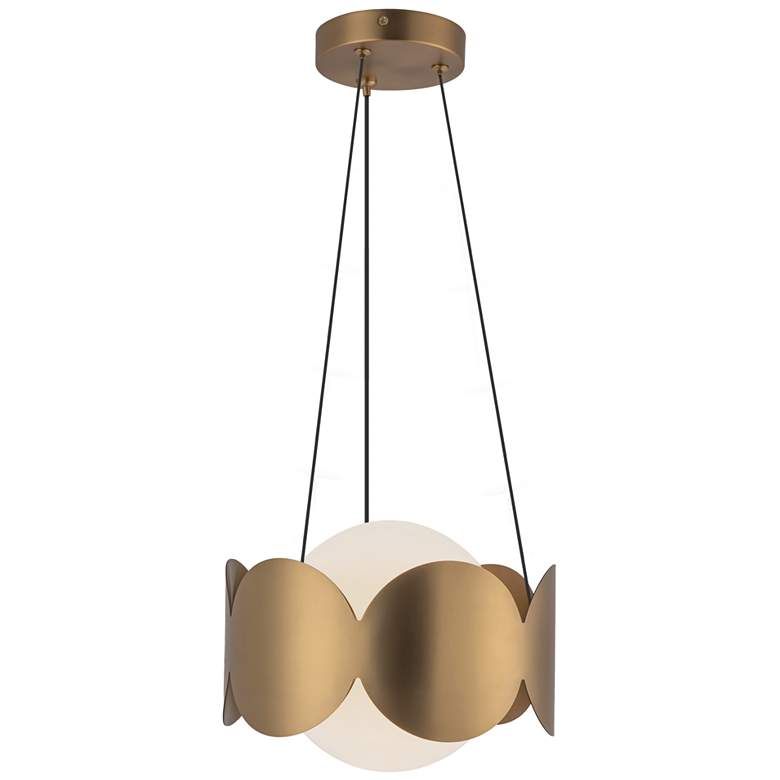 Image 1 Kuzco Ciel E26 10-in Brushed Gold/Opal Glass Socket Chandelier