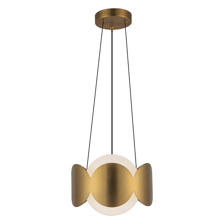 Image 4 Kuzco Ciel E26 10-in Brushed Gold/Opal Glass Socket Chandelier more views