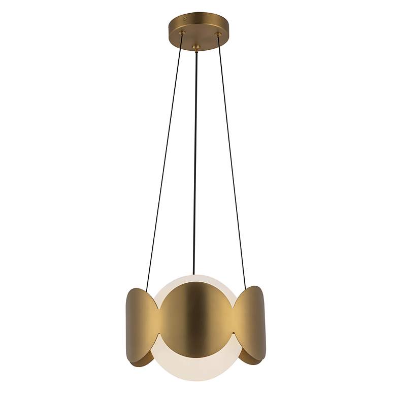 Image 5 Kuzco Ciel E26 10-in Brushed Gold/Opal Glass Socket Chandelier more views