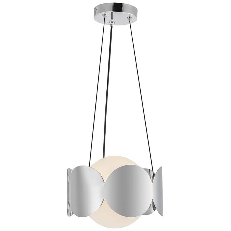 Image 1 Kuzco Ciel E26 10-in Chrome/Opal Glass Socket Chandelier