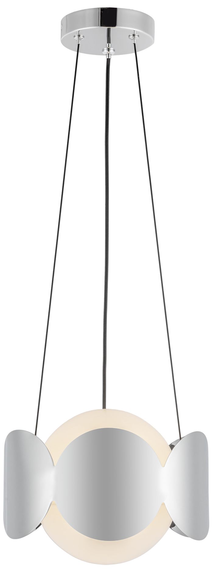 Image 3 Kuzco Ciel E26 10-in Chrome/Opal Glass Socket Chandelier more views