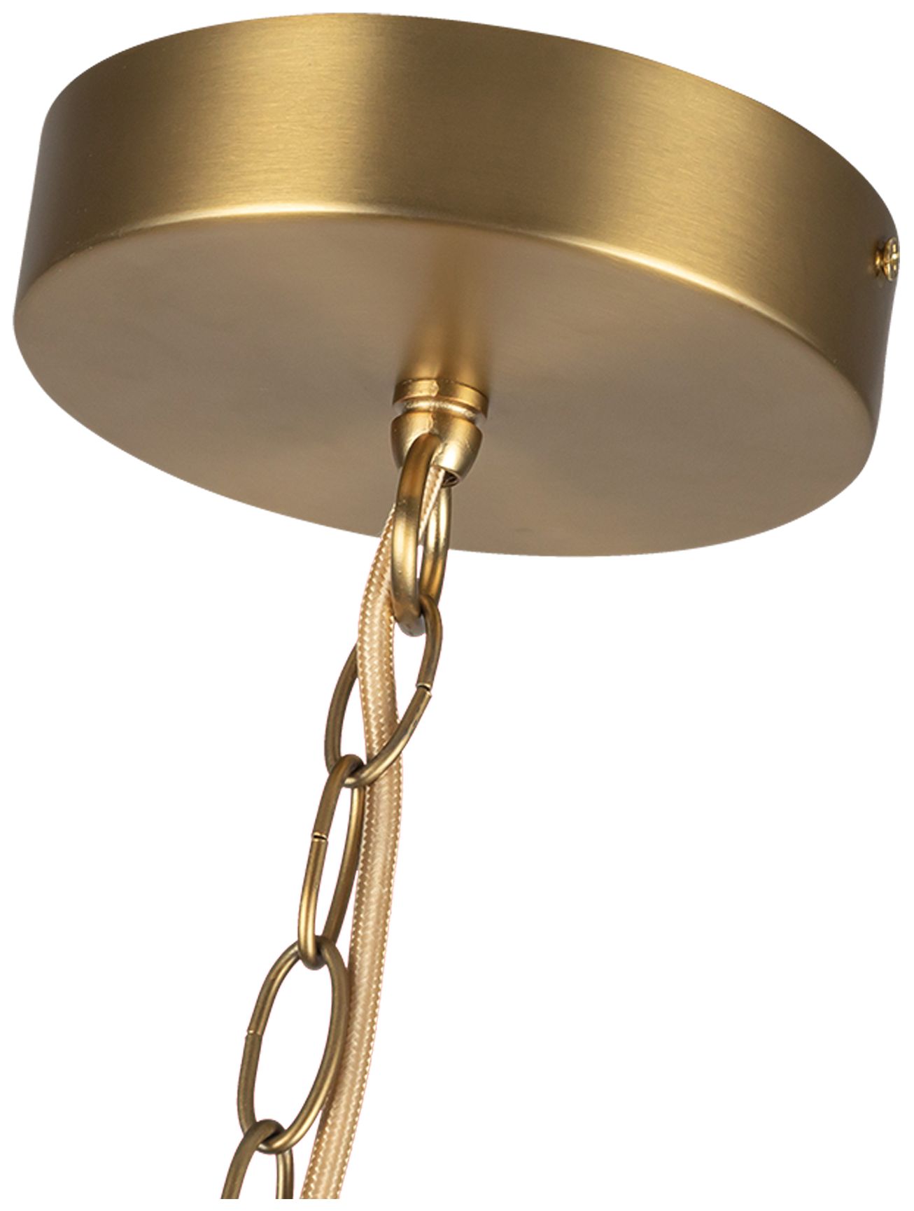 Image 5 Kuzco Cleo LED 16-in Brushed Gold/Opal Glass LED Chandelier more views