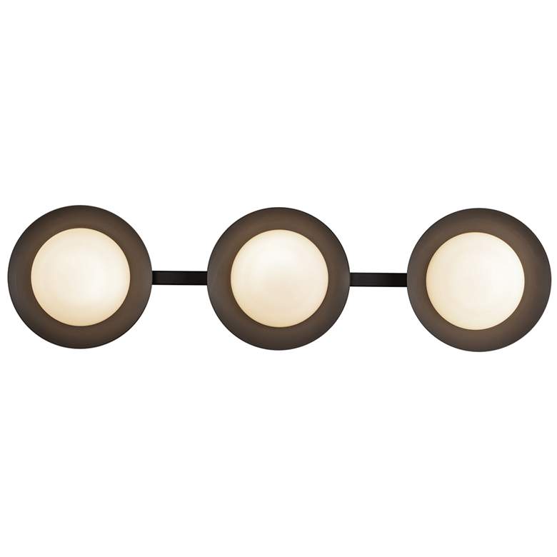 Image 1 Kuzco Cleo LED 23-in Black/Opal Glass Vanity Light