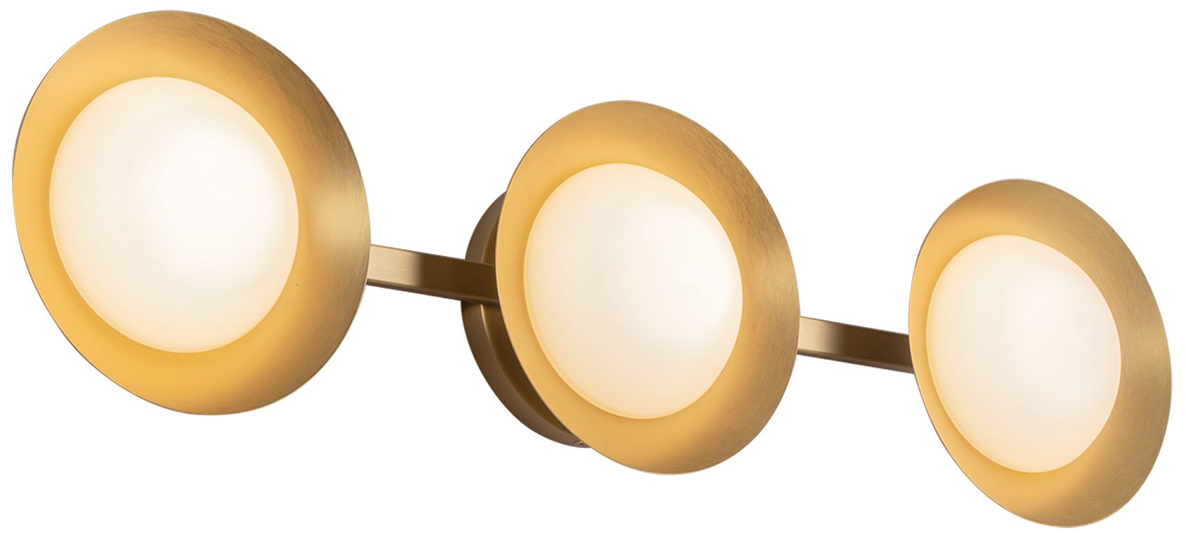 Image 3 Kuzco Cleo LED 23-in Brushed Gold/Opal Glass Vanity Light more views