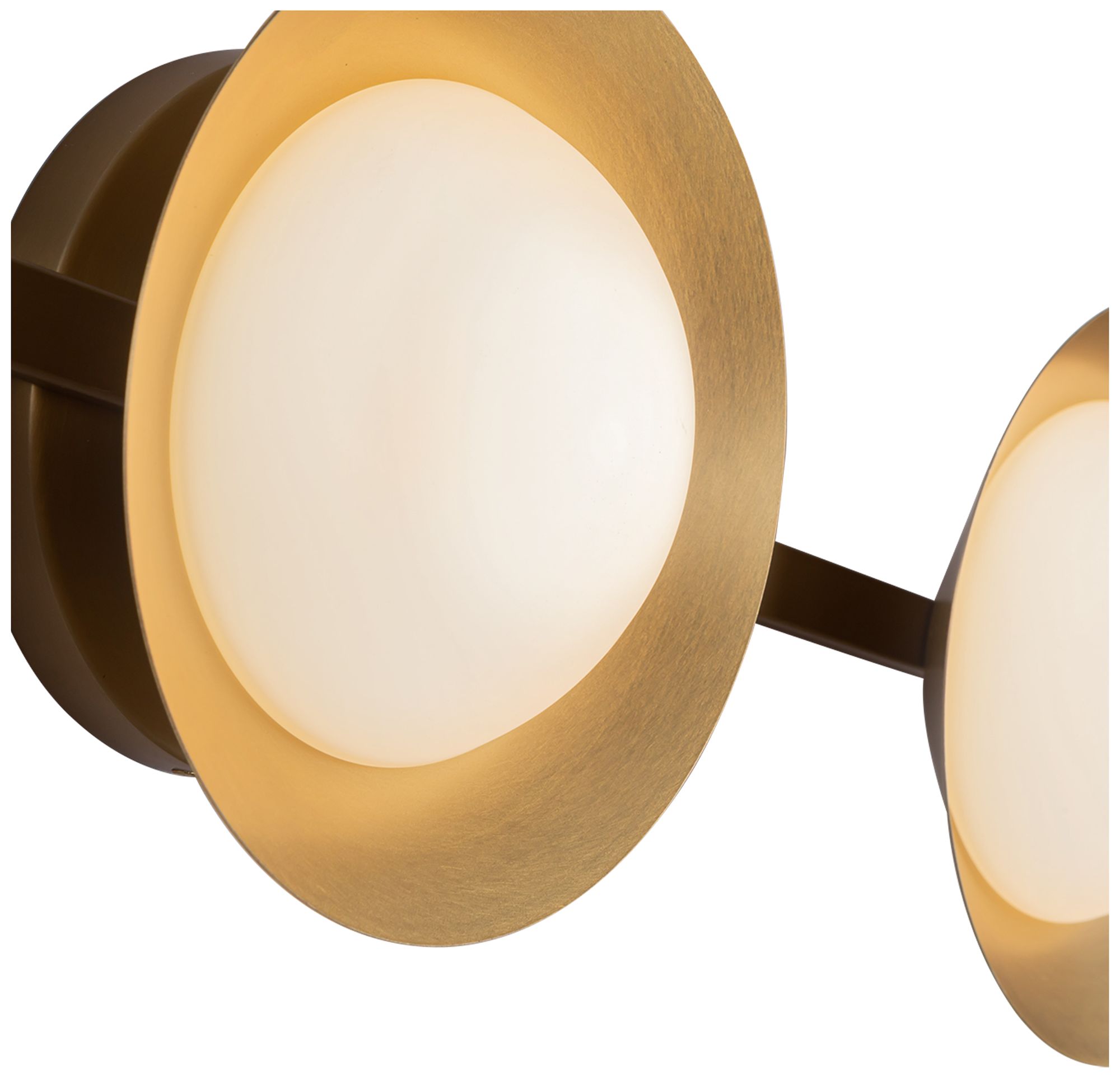 Image 4 Kuzco Cleo LED 23-in Brushed Gold/Opal Glass Vanity Light more views