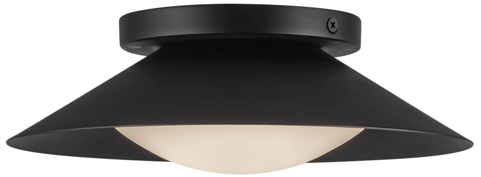 Image 2 Kuzco Cleo LED 9-in Black/Opal Glass Wall Sconce more views