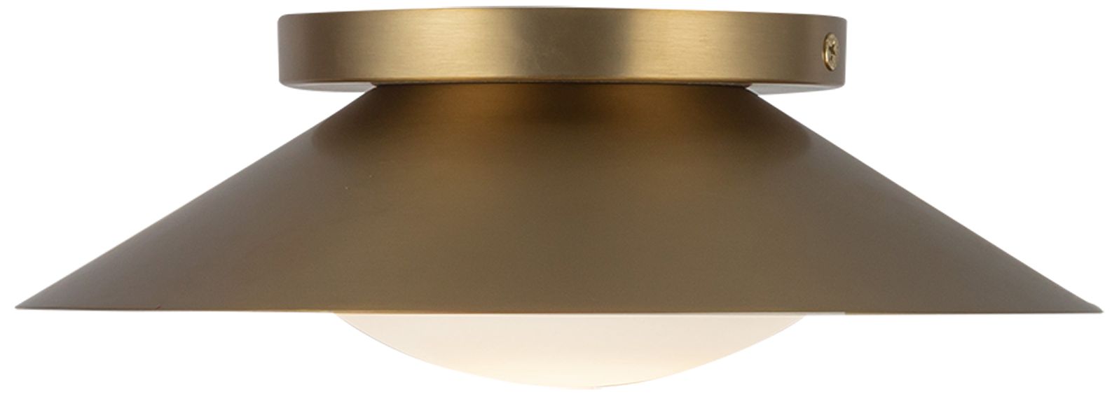 Image 4 Kuzco Cleo LED 9-in Brushed Gold/Opal Glass Wall Sconce more views