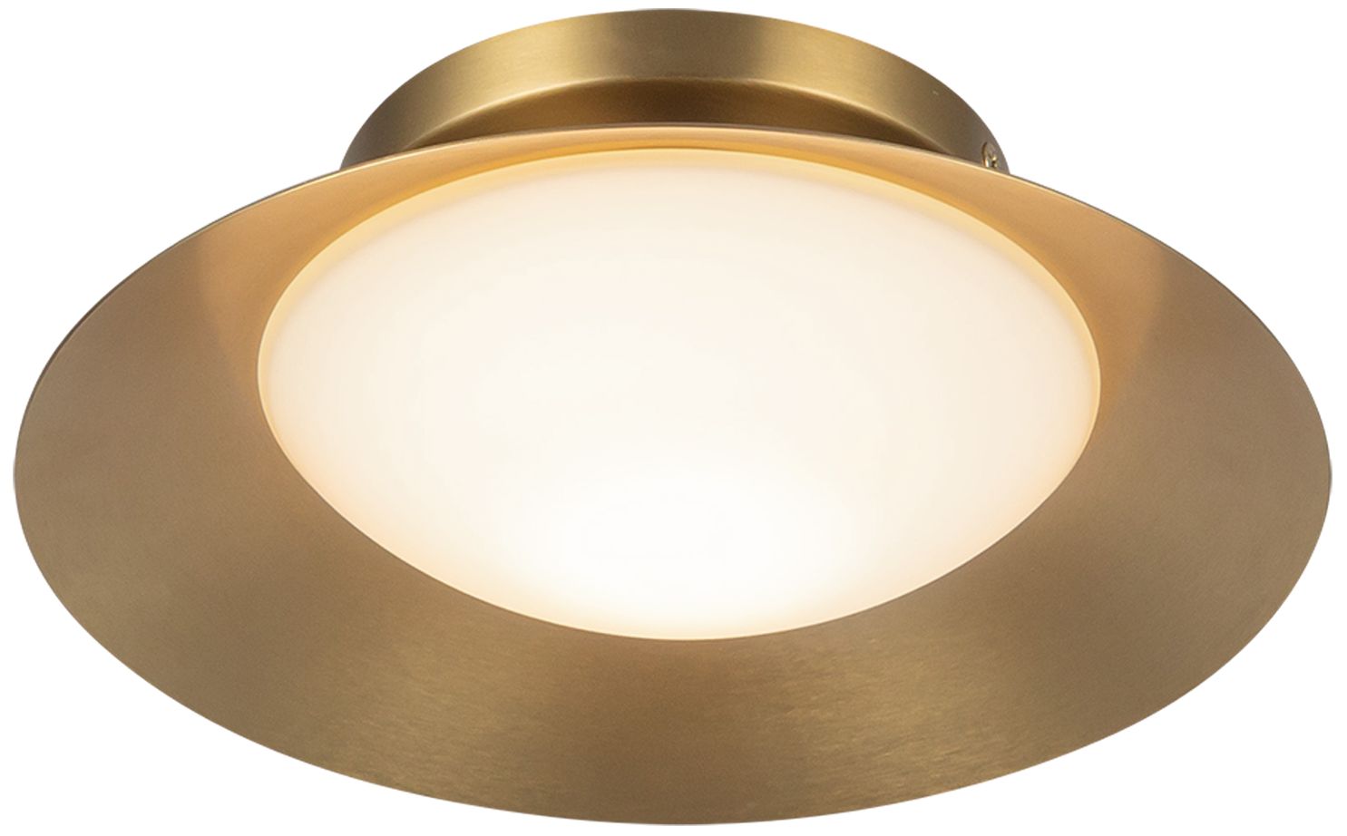 Image 5 Kuzco Cleo LED 9-in Brushed Gold/Opal Glass Wall Sconce more views