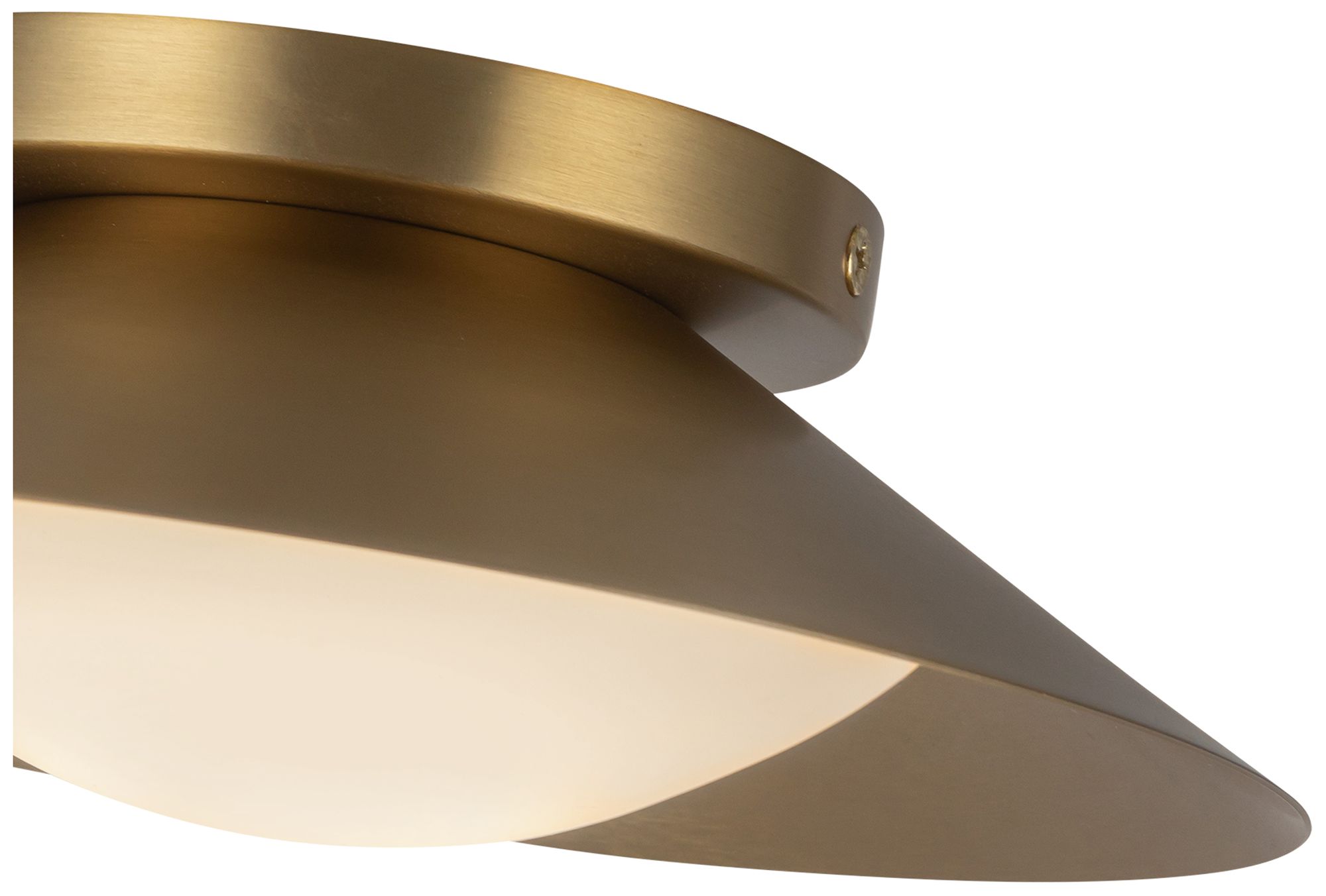 Image 6 Kuzco Cleo LED 9-in Brushed Gold/Opal Glass Wall Sconce more views