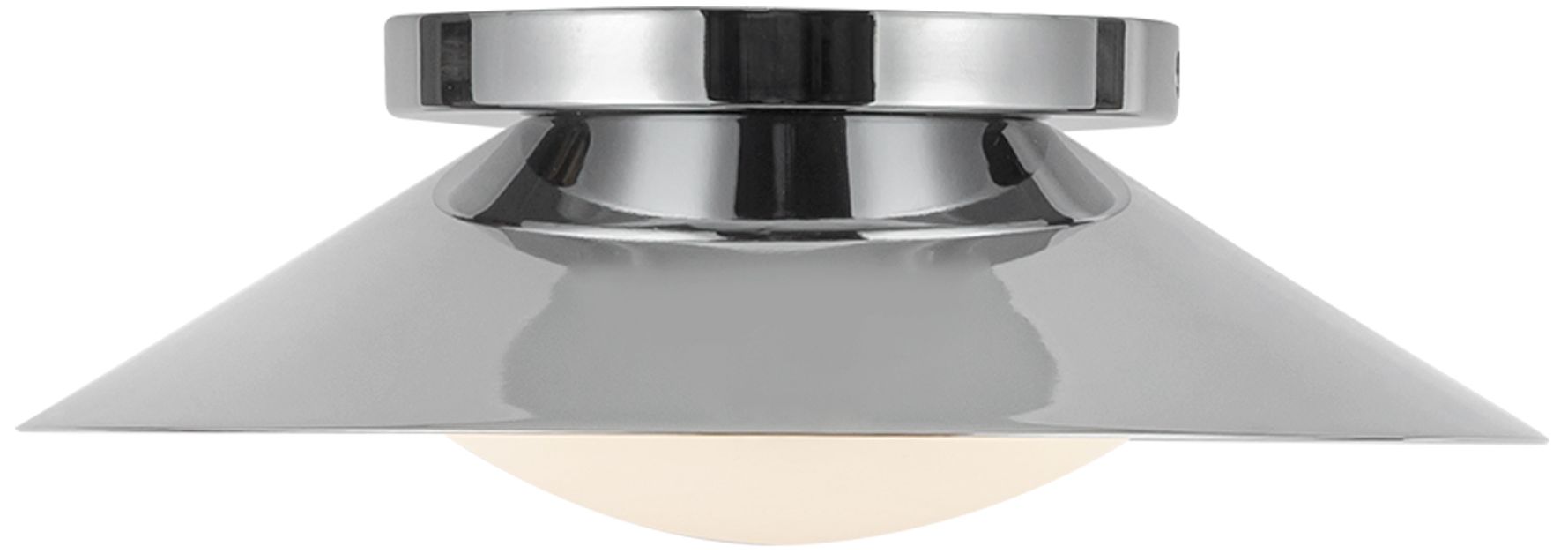 Image 2 Kuzco Cleo LED 9-in Chrome/Opal Glass Wall Sconce more views