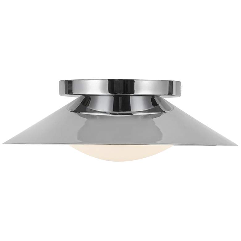Image 2 Kuzco Cleo LED 9-in Chrome/Opal Glass Wall Sconce more views