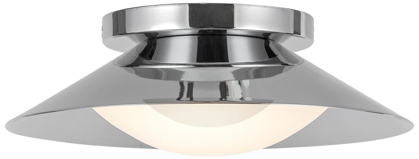 Image 3 Kuzco Cleo LED 9-in Chrome/Opal Glass Wall Sconce more views