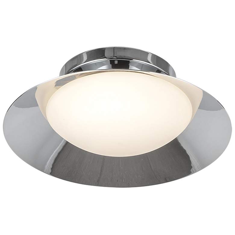 Image 4 Kuzco Cleo LED 9-in Chrome/Opal Glass Wall Sconce more views