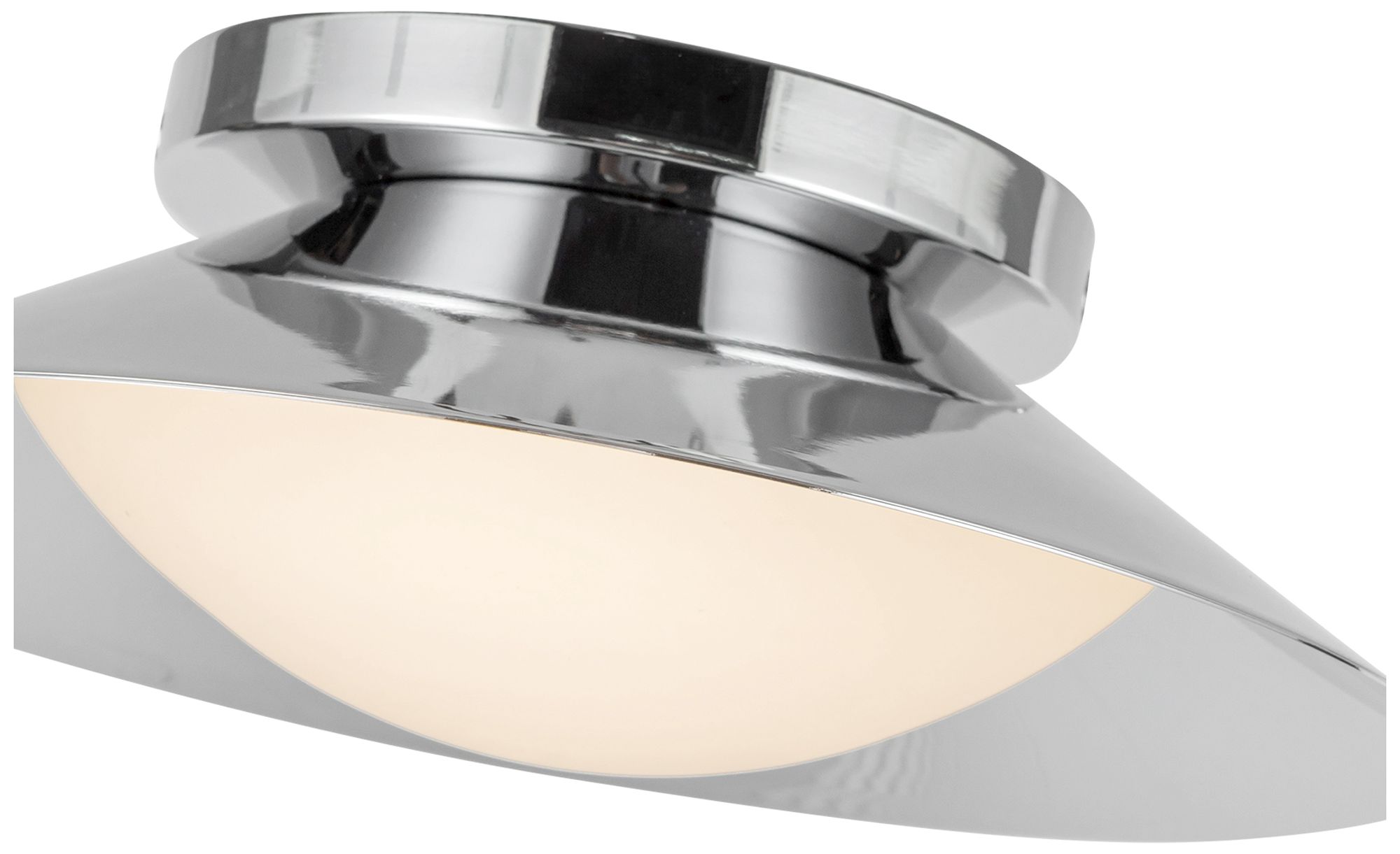 Image 5 Kuzco Cleo LED 9-in Chrome/Opal Glass Wall Sconce more views