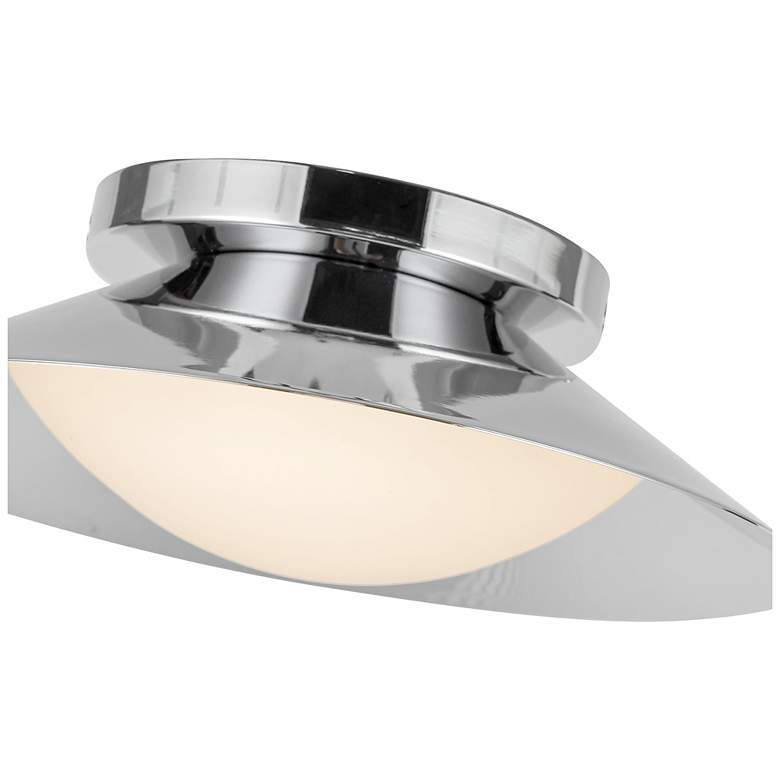 Image 5 Kuzco Cleo LED 9-in Chrome/Opal Glass Wall Sconce more views