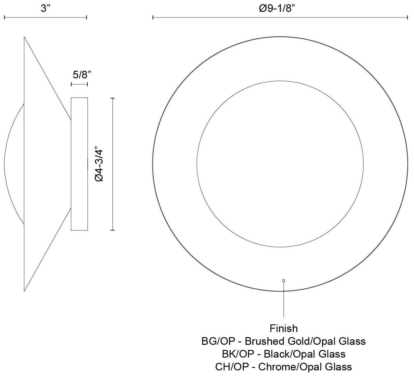 Image 6 Kuzco Cleo LED 9-in Chrome/Opal Glass Wall Sconce more views