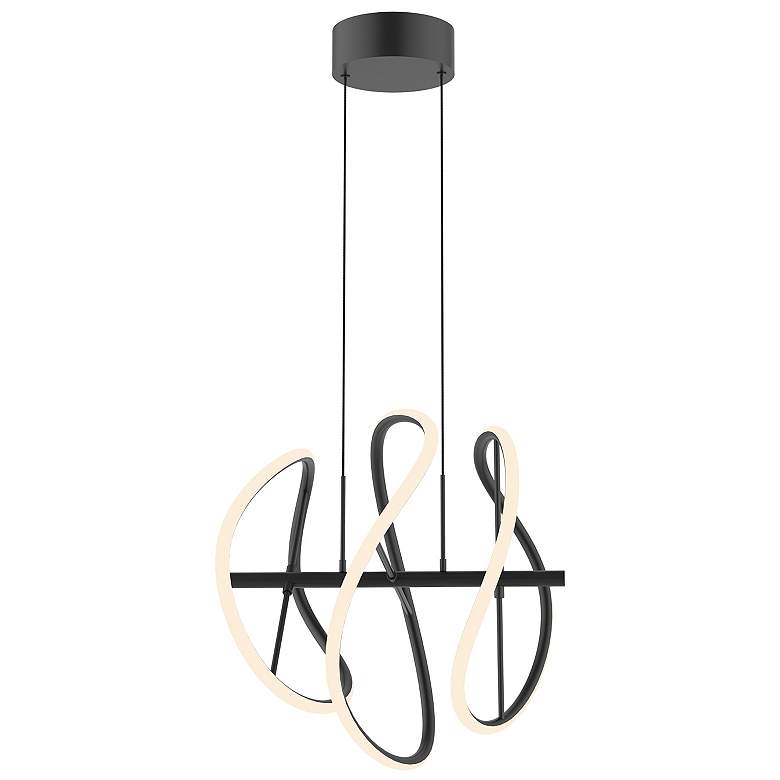 Image 1 Kuzco Collide LED 16-in Black Pendant