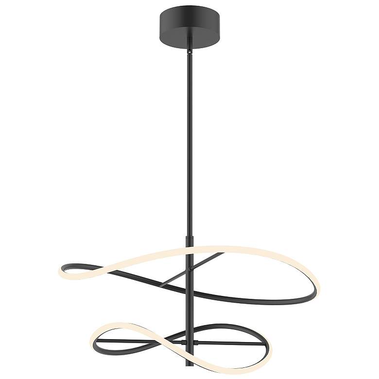 Image 1 Kuzco Collide LED 24-in Black Pendant