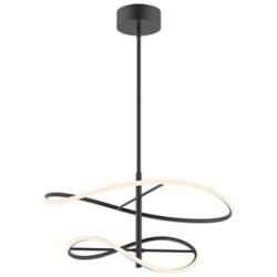 Kuzco Collide LED 24-in Black Pendant
