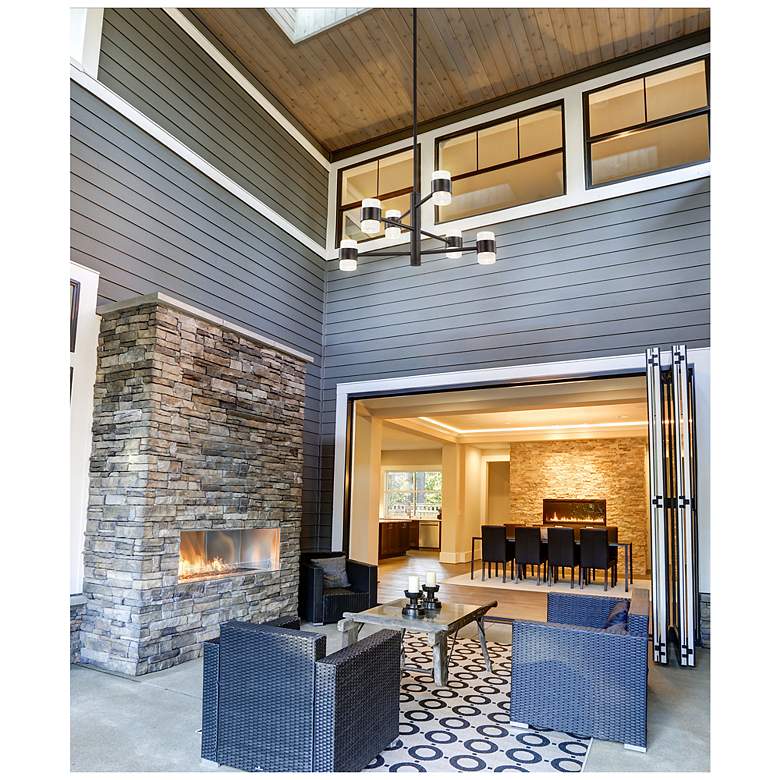 Image 3 Kuzco Copenhagen 24-in (3 Tier) Black Exterior Pendants more views