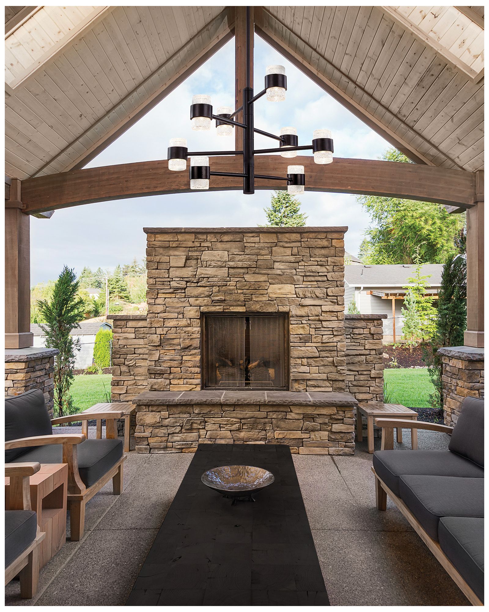 Image 3 Kuzco Copenhagen 32-in Black Exterior Pendants more views