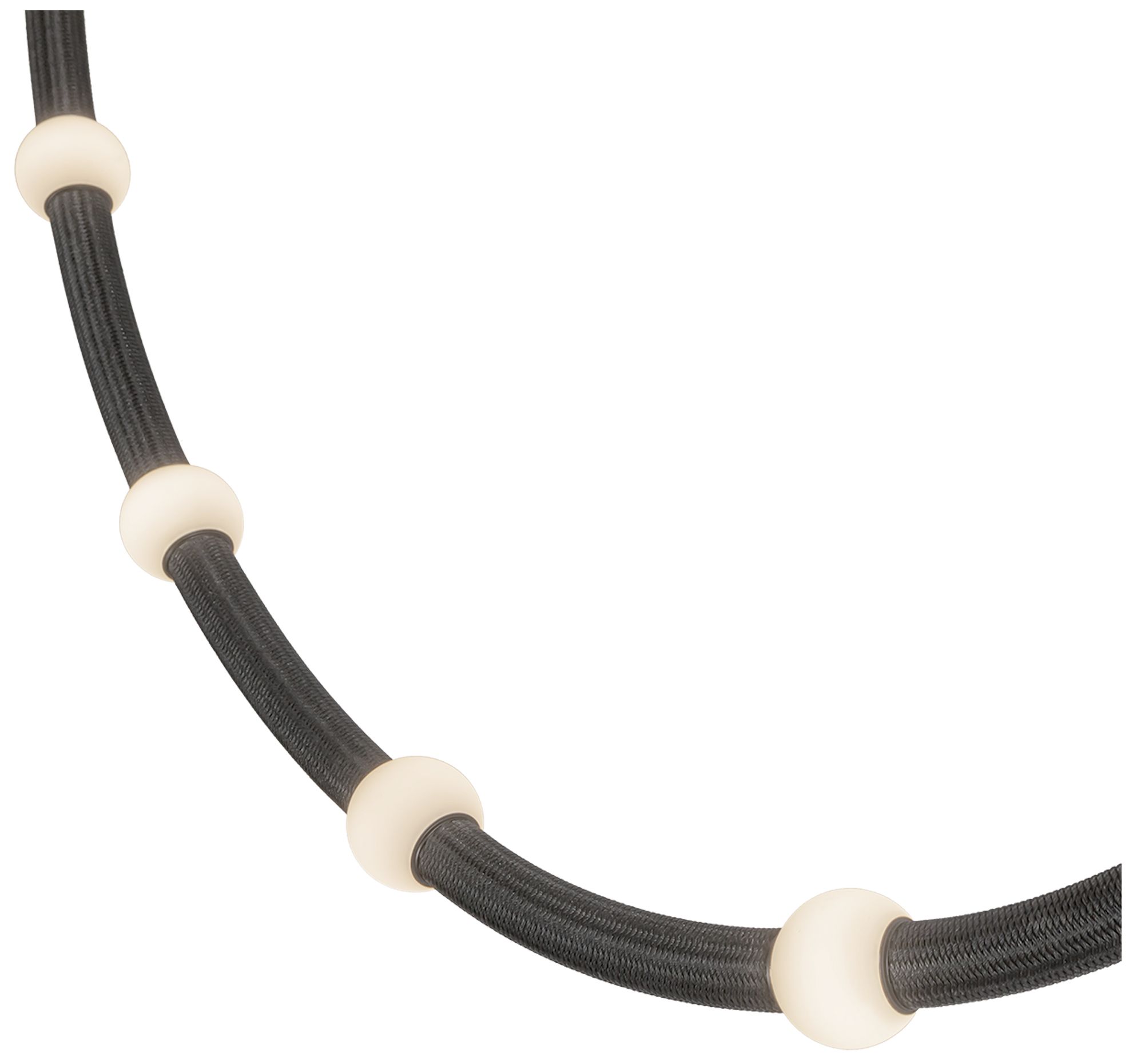 Image 4 Kuzco Corda LED 10-ft Black/Opal Glass Pendant more views