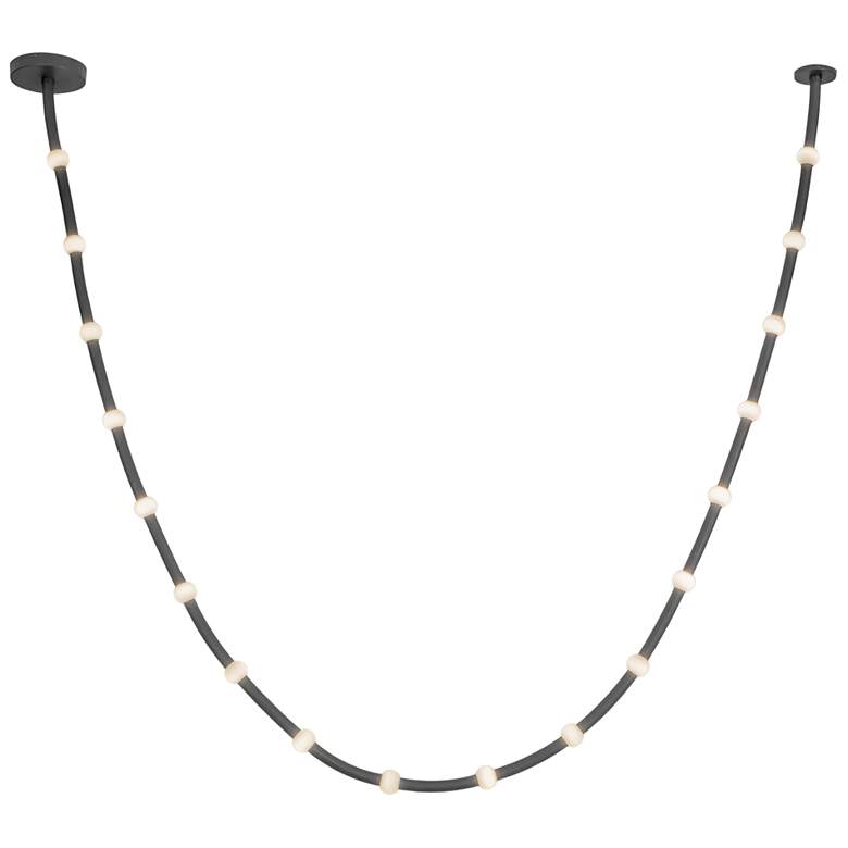 Image 1 Kuzco Corda LED 17-ft Black/Opal Glass Pendant