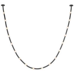 Kuzco Corda LED 17-ft Black/Opal Glass Pendant