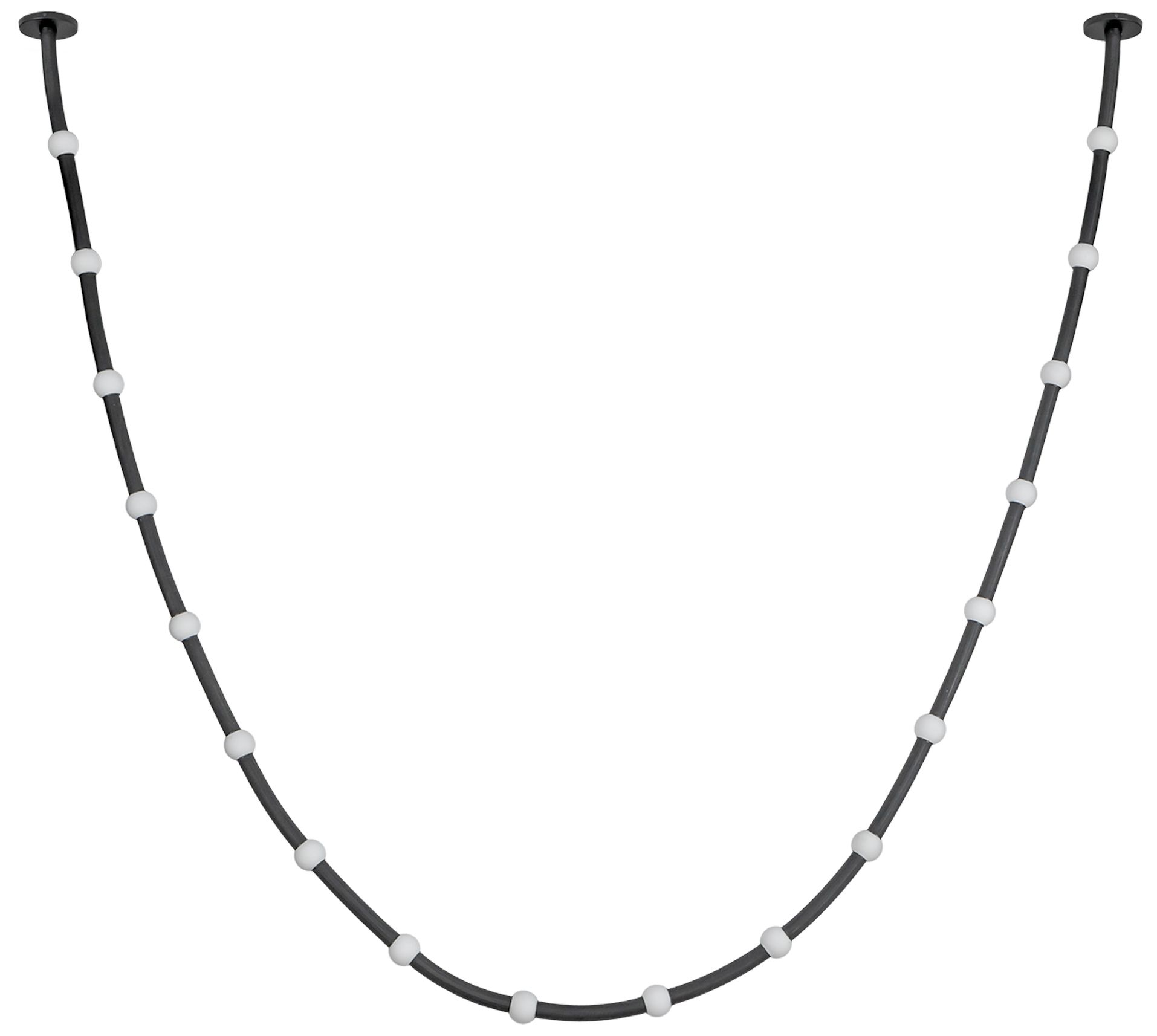 Image 2 Kuzco Corda LED 17-ft Black/Opal Glass Pendant more views