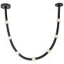 1_Kuzco Corda LED 7-ft Black/Opal Glass Pendant