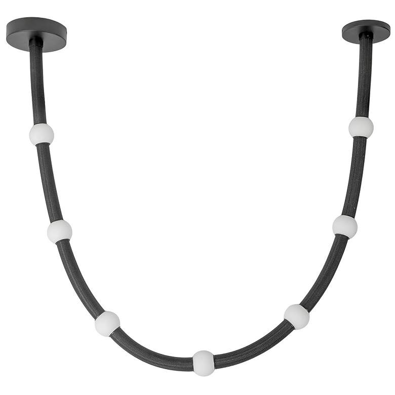 Image 3 Kuzco Corda LED 7-ft Black/Opal Glass Pendant more views