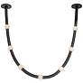 1_Kuzco Corda LED 7-ft Black/Opal Glass Pendant