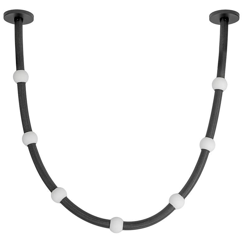 Image 2 Kuzco Corda LED 7-ft Black/Opal Glass Pendant more views
