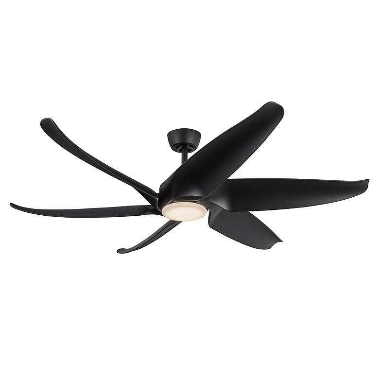 Image 3 Kuzco Coronado LED 60-in Matte Black Ceiling Fan more views