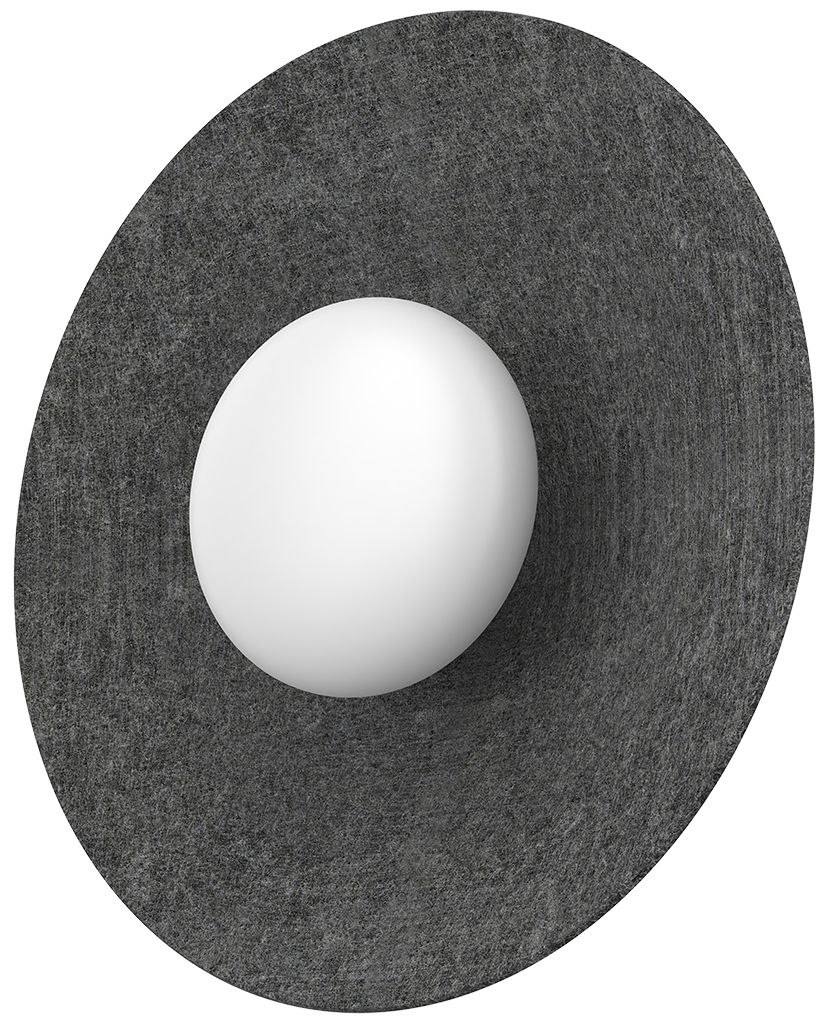 Kuzco Cruz LED 15-in Felt - Gray Flush Mount - #9111G Kuzco Cruz LED 15-in Felt - Gray Flush Mount - #9111G