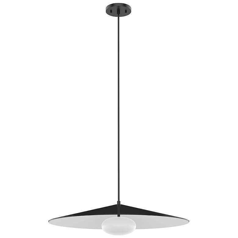 Image 1 Kuzco Cruz LED 24-in Metal - Black/White Pendant